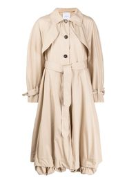 flared belted trench coat