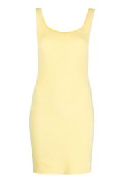 Patou textured knitted mini dress - Yellow