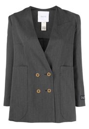 Patou double-breasted button-fastening jacket - Grey