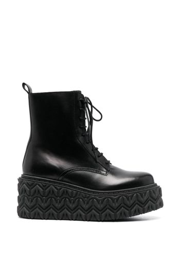 Patrizia Pepe 80mm logo-embossed sole ankle boots - Black