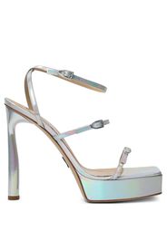 Paul Andrew Slinky 125mm iridescent platform sandals - Silver