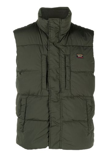 Paul & Shark logo-patch padded gilet - Green