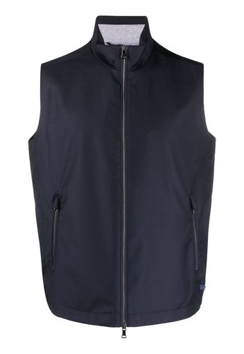 Paul & Shark zip-up high neck gilet - Blue