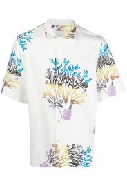 Paul Smith coral-print short-sleeve shirt - White