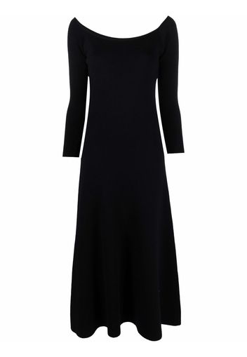 PAULA off-shoulder knit dress - Black