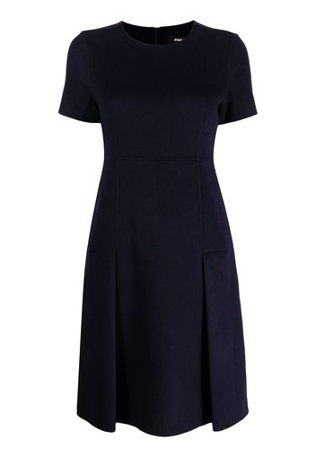 Paule Ka shortsleeved front-pleat dress - Blue