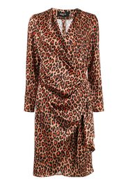 leopard print wrap dress