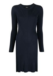 Paule Ka long-sleeved ribbed-knit dress - Blue