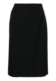 Paule Ka straight-cut crepe skirt - Black