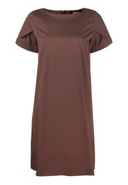 Paule Ka cotton-poplin shift mini dress - Brown