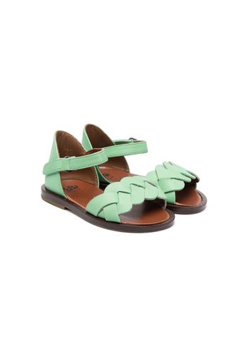 Pépé Kids Chloé leather sandals - Pink