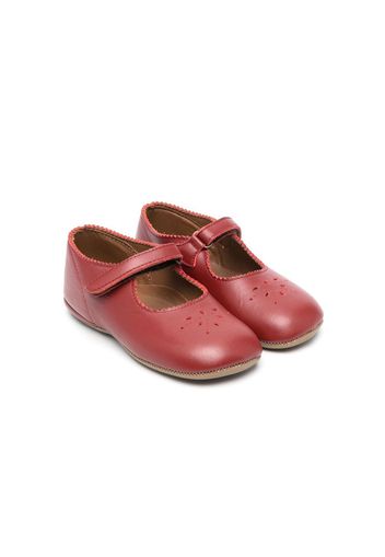 Pèpè floral-appliqué leather boots - Red