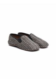 Pèpè herringbone-pattern slippers - Black