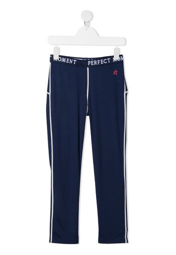 logo-print thermal track pants