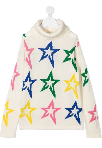 star-prit knitted jumper