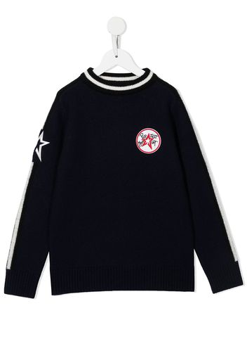 Perfect Moment Kids logo-patch knitted jumper - Black