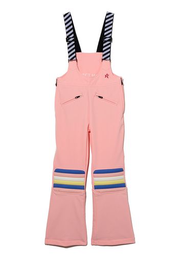 Perfect Moment Kids colour-block flared ski dungarees - Pink