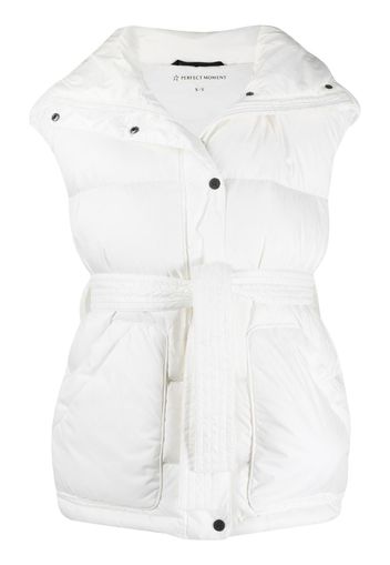 belted padded ski gilet