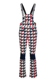 houndstooth-print jumpsuit