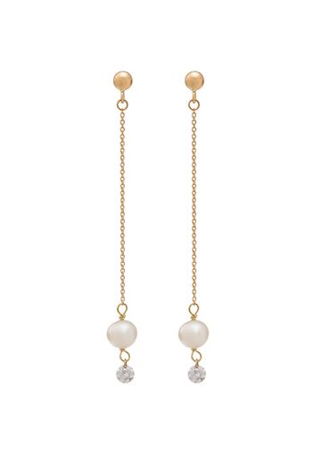 Persée 18kt yellow gold chain drop earrings