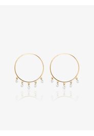 18kt yellow gold diamond hoop earrings