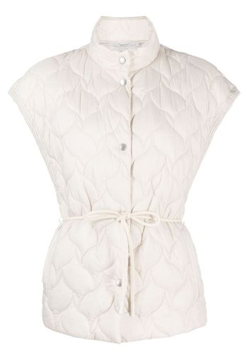 Peserico cap-sleeve quilted gilet - Neutrals