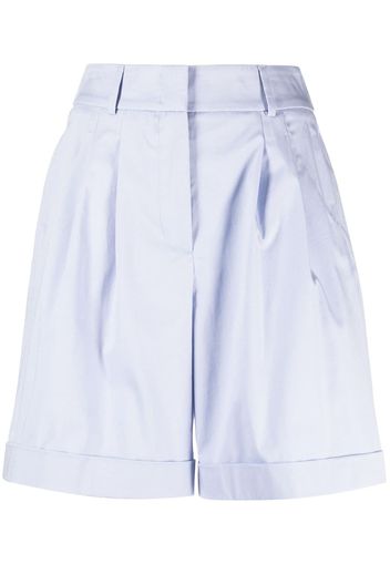 Peserico pleated tailored cotton shorts - Purple