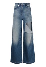 Peter Do ripped wide-leg jeans - Blue