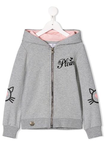 Philipp Plein Junior Crystal hoodie - Grey