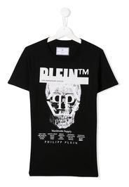 Philipp Plein Junior photographic print logo T-shirt - Black