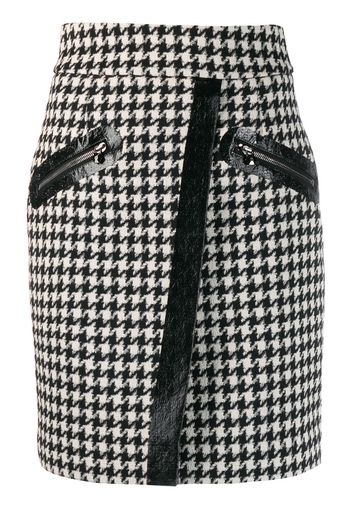 Philipp Plein houndstooth short skirt - Black