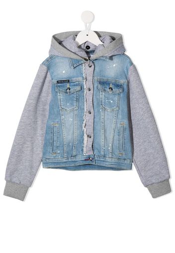 rear teddy bear denim jacket