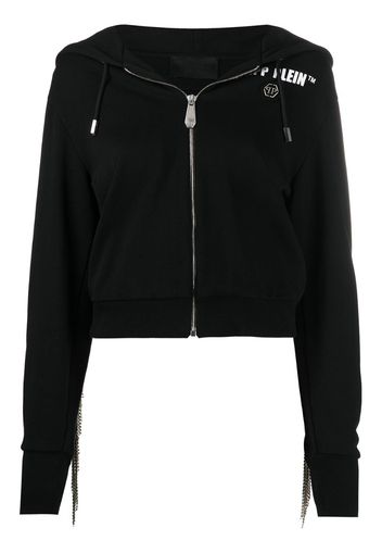 fringe detail hoodie