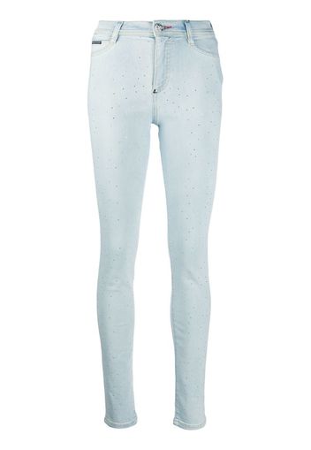 high-waisted crystal jeggings
