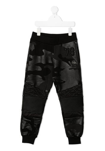 camouflage print track trouser