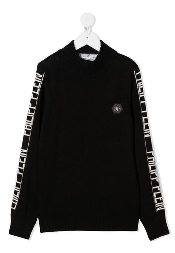 logo trim intarsia jumper