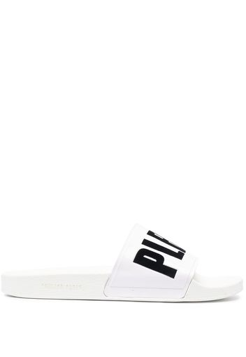 Philipp Plein logo-print slides - White