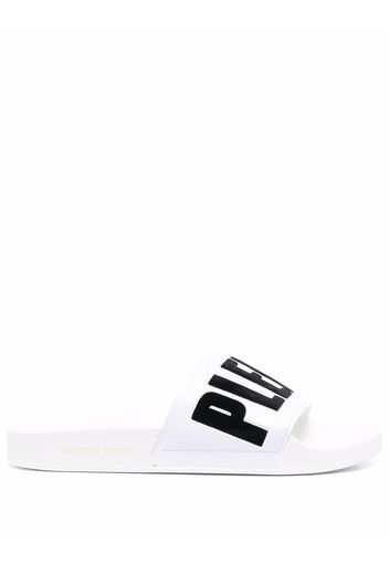 Philipp Plein logo-print slides - White