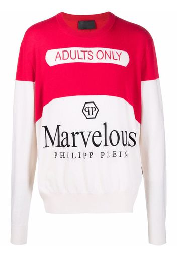 Philipp Plein logo-print cashmere jumper - Neutrals