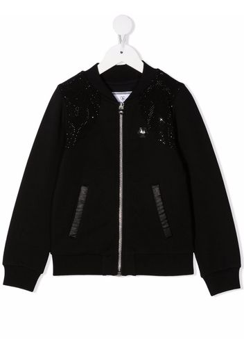 Philipp Plein Iconic Plein rhinestone-embellished bomber jacket - Black