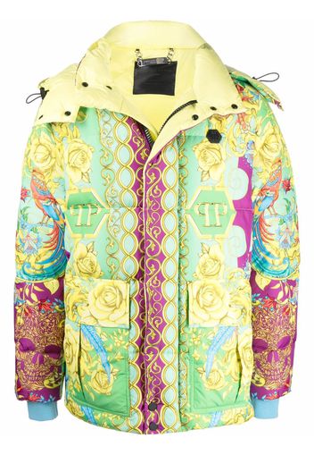 Philipp Plein baroque pattern-print jacket - Yellow