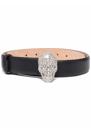 Philipp Plein skull buckle belt - Black