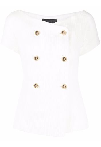 Philipp Plein double-breasted short-sleeve blazer - White