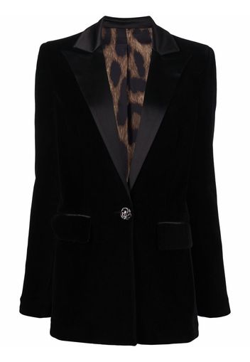 Philipp Plein crystal-embellished velvet blazer - Black