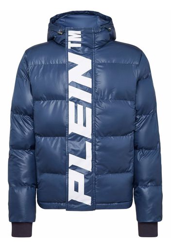 Philipp Plein padded long-sleeve logo jacket - Blue