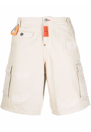 Philipp Plein wide-leg cargo shorts - Neutrals