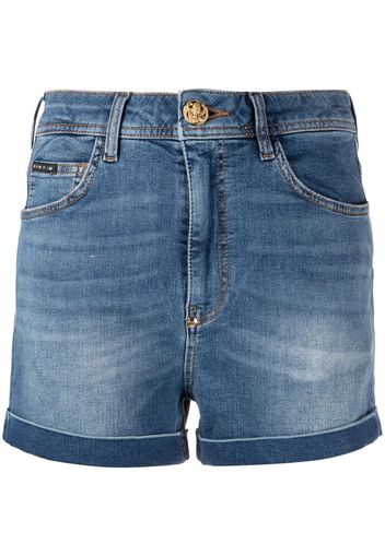 Philipp Plein denim short shorts - Blue