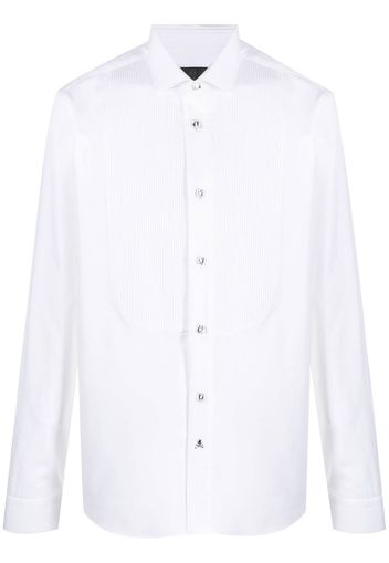 Philipp Plein pleated-panel detail shirt - White