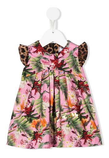 Philipp Plein Junior floral-print sleeveless smock dress - Pink