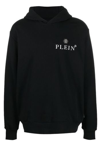 Philipp Plein logo-print long-sleeve hoodie - Black